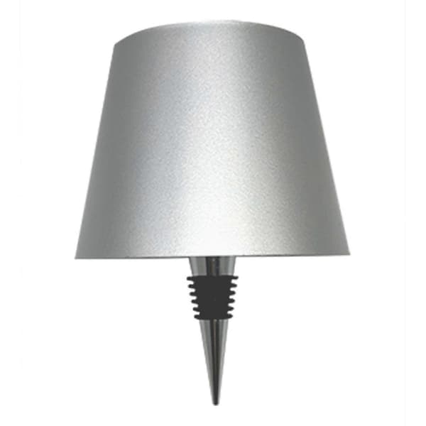Wireless Wine Bottle Lamp USB Rechargeable Dimmable Touch Control Soft Glow Flicker-Free LED Silver A