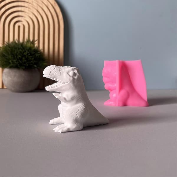 Dinosaur figur silikone lysforme til epoxyharpiks lys sæbefremstilling forme slik chokolade fondant silikoneforme