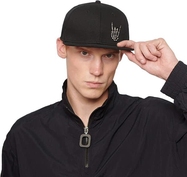 Flade kasketter til mænd Cool Rock Roll Dødningehoved Hat Skelet Hånd Herre Snapback Kasket Baseballkasket Sort Snapback Hatte til Drenge