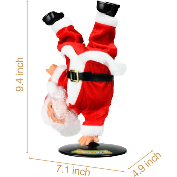 Sjungande och dansande jultomte, jultomte som snurrar upp och ner, elektriska musikaliska dockor, elektriska plyschleksaker, prydnader till julen för barn