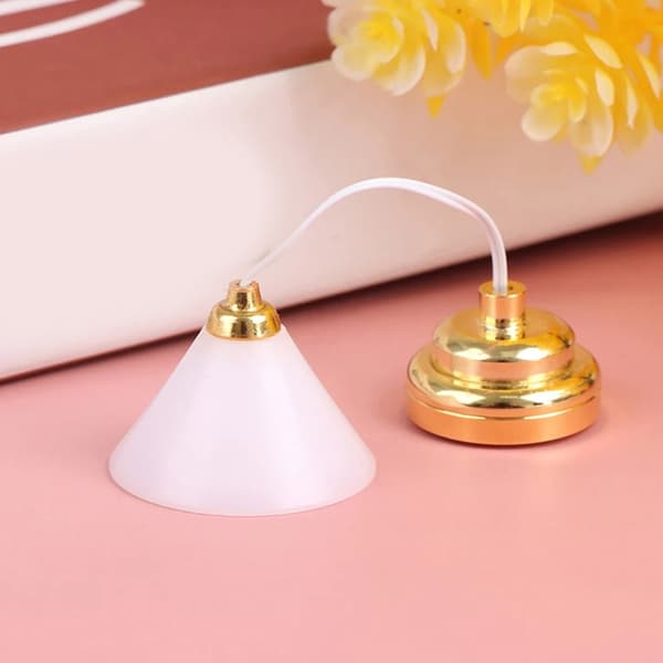 Miniature Dollhouse Ceiling Lamp White Candlestick Chandelier for 1:12 Scale