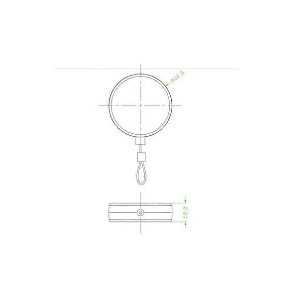 Retractable Cable Reel (1m, Locking Buckle, Arched Cap) 2-pack
