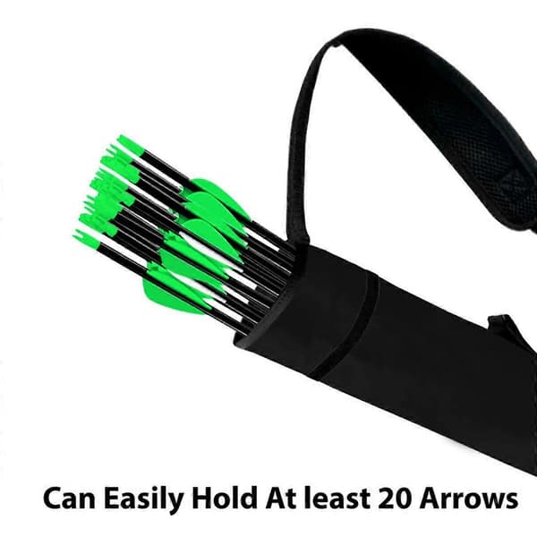 Portable Outdoor Quiver with Large Capacity and Adjustable Shoulder Strap, Oxford Fabric