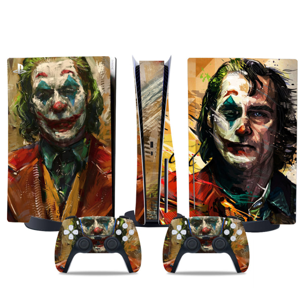 PS5 optisk enhet version klistermärke, cool PS5 hud, kontroller handtag, för PS5 konsol och kontroller, DC tecknad film, Joker4 Pattern11