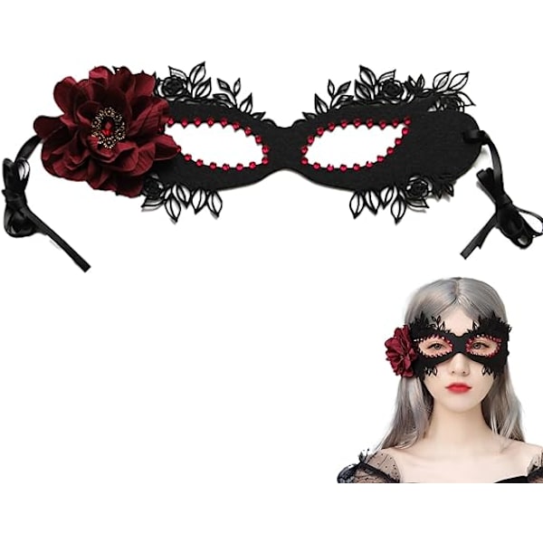 Halloween Musta Naamio Naisille Hämähäkki Puoli Kasvo Naamio Puku Naamio Fancy Dress Silmänaamio Huntu Jouluun Halloween Cosplay Juhliin Tytöt Naiset