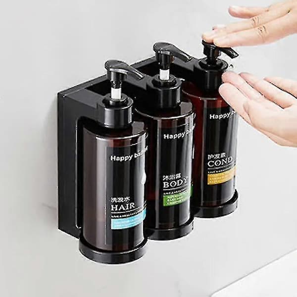 300 ml manuel sæbedispenser til hotel med lås, enkelt, dobbelt, tredobbelt vægmonteret håndsæbeflaske, shampoo, brusegeldispenser