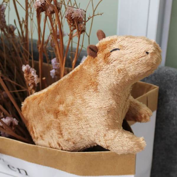 7,8 tum Capybara gosedjur, söt tecknad djurdocka supermjuk plyschfigur leksakspresenter för barn