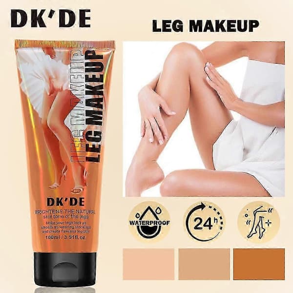 DK'DE+ 3-färgs Vattentät Benfoundation Makeup Brons Highlighter Hög Täckning Concealer, Ben Makeup Bas Kvinna