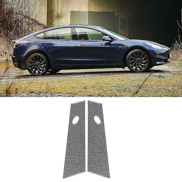 B-stolpar Dekaler Kolfiber för Tesla Model 3 2019-2022