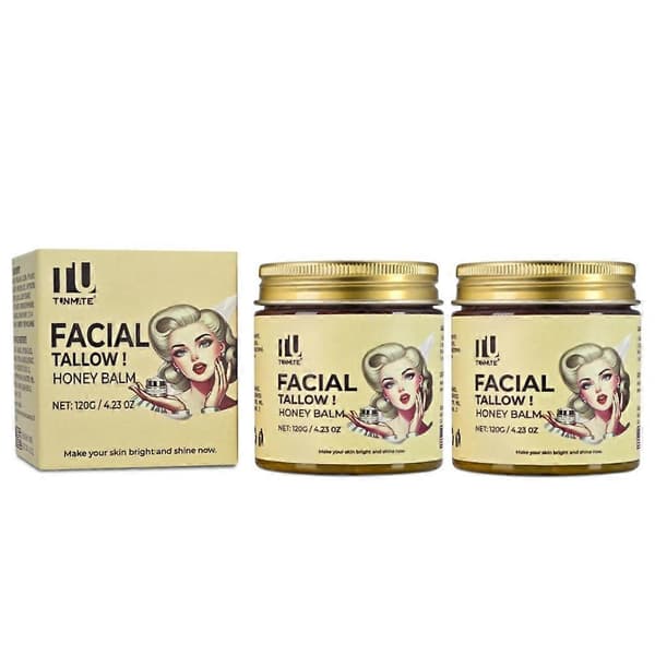 1-3 st Talg Honungsbalsam, Återfuktar Djupt och Skyddar Ansiktets Anti-Aging Hudkräm 2pcs