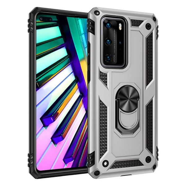 Bofink Combat Huawei P40 Pro cover - Sølv/Grå Silvergrå silver