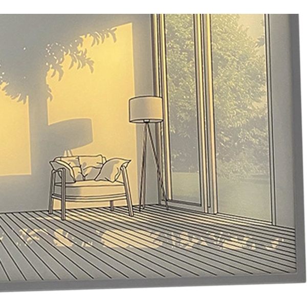 LED-belysning Dekorationsmålning, Vägglampa Skugga Lampa Ambient Lights LED Lysande Fotoram för Hotellfest Kök Bröllop, L Stol Golvlampor