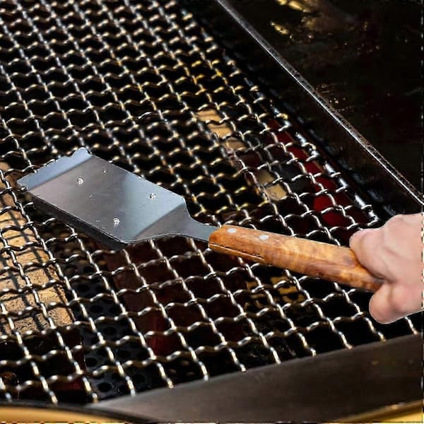 Kraftig grillborste med trippla skrubbhuvuden för grillunderhåll Ref:3127