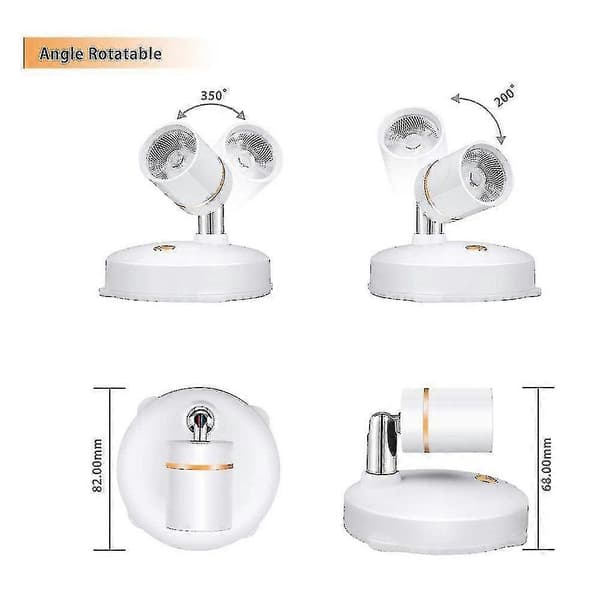 Wireless Spotlights Battery Operated Lamps Indoor Dimmable Led Spotlight Anywhere Rotatable Wall