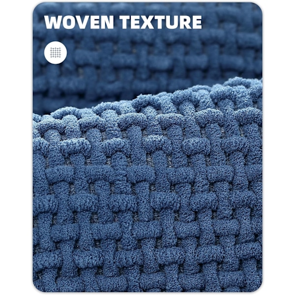 Chenille-kylpyhuonematto - Liukumaton, imukykyinen, nopeasti kuivuva, ohut, konepestävä - 16\"x24\" Pieni kylpymatto Matto Kylpyhuoneen lattialle
