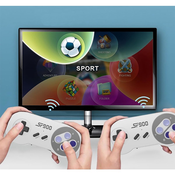 2 stk Trådløs USB SNES Controller, kiwitatá 2.4GHz Genopladelig Klassisk SNES USB PC Spil Pad Controller med Modtager til Windows PC MAC & RetroPie