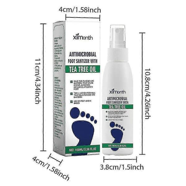 Tea Tree Oil Fotdesinfeksjonsspray for daglig bruk 100 ml 2pcs
