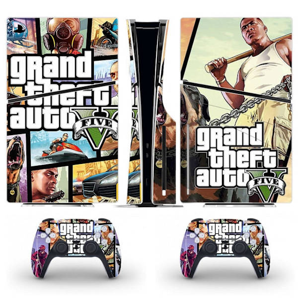 Playstation 5 Slim Ps5 Slim GTA -tarra ja ohjainteipit, naarmuuntumaton (Disk04) Style10