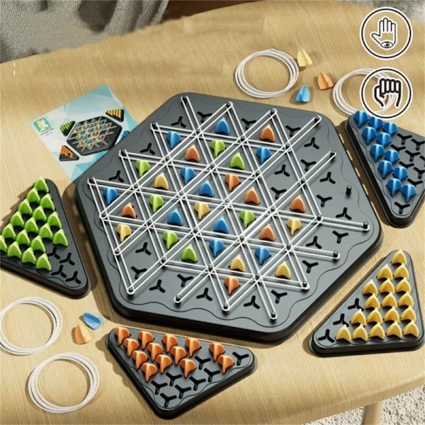 Gummibånd Geometri Kjede Sjakk Trekant Puslespill Leke Hjemmespill