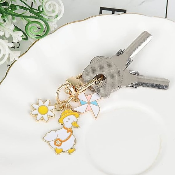 Søt nøkkelring estetisk nøkkelring tilbehør Kawaii nøkkelring for kvinner, nøkkelring for jente sjarm for Airpod, ryggsekk