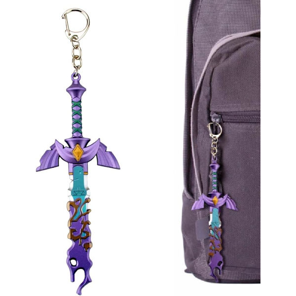 Nedbrudt Master Sword nøglering - Nyeste, nøglering til mænd og kvinder The Legend of Zelda Tears of the Kingdom Master's Sword nøgle, 13 cm