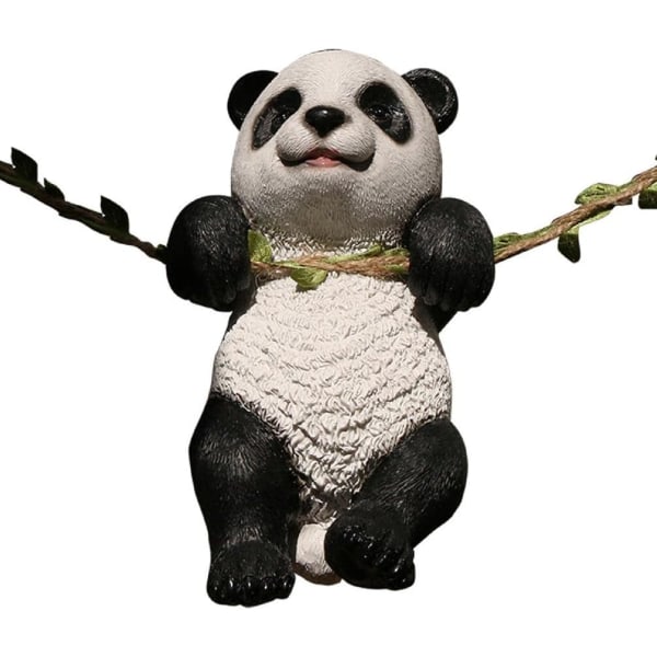 Mini søte panda dyrefigurer leker hjem utendørs DIY hagepynt hagepynt harpiks søt pandafigur