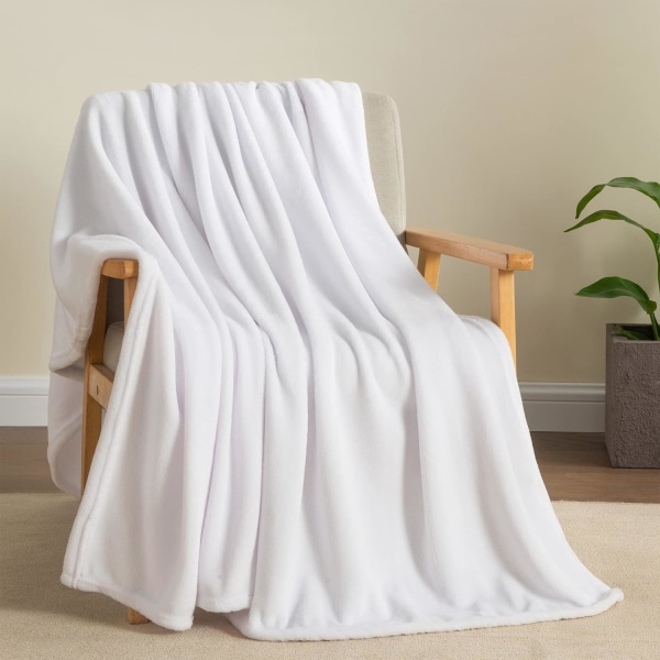 Fleece Teppe Svart Teppe Til Sofa & Seng, Plysj Koselig Fuzzy Teppe 50\" x 60\", Super Myk & Varmt Teppe Til Høst Og Vinter