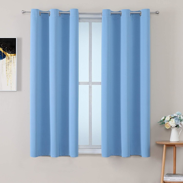 Grommet-verhojen pimennys makuuhuoneeseen ja olohuoneeseen - 2 paneelia, lämpöeristetyt huoneen pimentävät verhot 42 x 63 tuumaa
