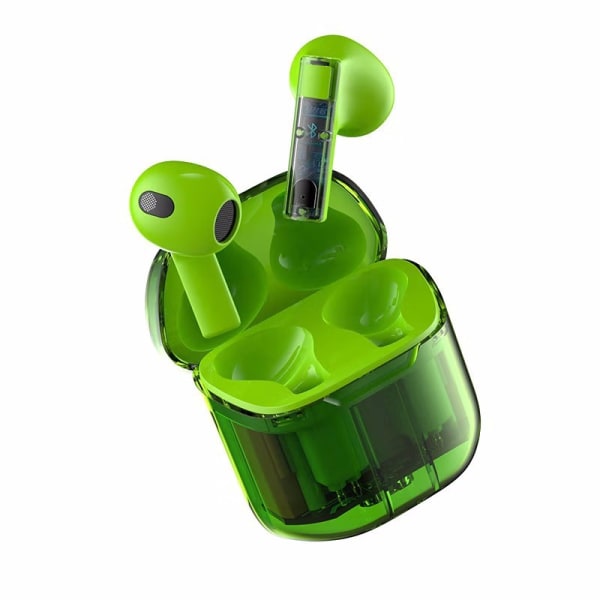 Mecha Wind Transparent Case 5.3 True Wireless Game Low Delay TWS Factory Bluetooth hörlurar (grön) Green