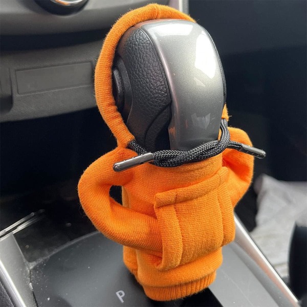 Cover Bilinredning, roliga huvtröjor Växelspaksskydd för fordon, Bildekoration Skiftskydd Cover Inredningstillbehör (orange)