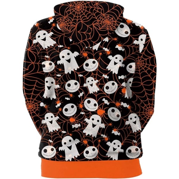 Herre Langærmet Hoodie Halloween Morsom Crew Neck Genser med Kengurulomme Jul Flerfarget 3D Print Genser Genser (Størrelse: XXL) Style02 XXL