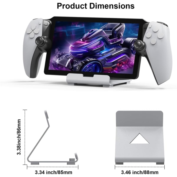 Håndholdt spillkonsollholder Tabletter Stativ, Tablettstativ for PlayStation Portal/for Rog Ally Spillmaskin Tablettstativ Holder Tilbehør (hvit)