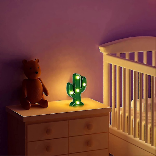 2 stycken LED-kaktus/Flamingos-lampa Kaktus Flamingos Dekorationer Söt Bord Natlampa LED Natlampa Mini Sovrumslampa för Barnrum Sovrum Fest