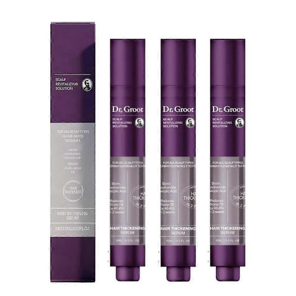 1-3 st DR.Groot Hårförtjockningsserum för håravfall, Rosmarin Hårväxt Roll On Serum 15ML 1pc
