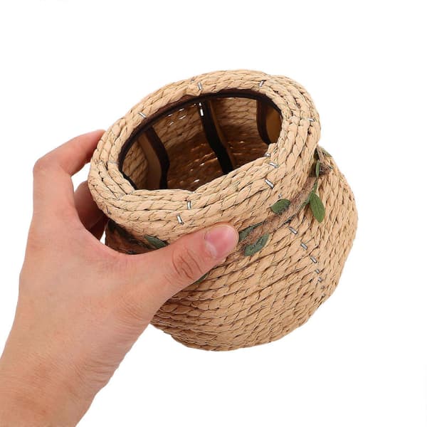 Handvävd blomkorg i nordisk stil, dekorativ förvaring