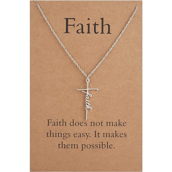 Faith Cross Necklace for Women Religious Gifts for Women Christian Jewelry Gifts for Women