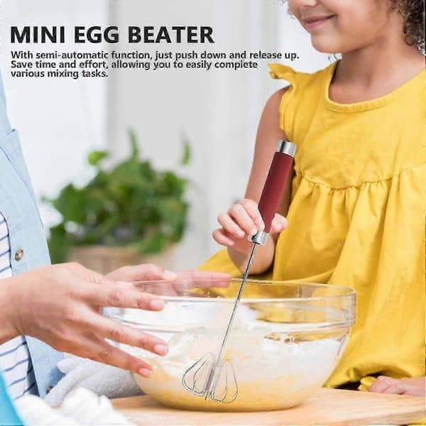 Piranha Whizzy Whisk Halvautomatisk Eggvisp Håndtrykk Eggvisper Rustfritt Stål Blender Mikser