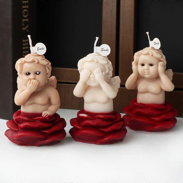 3D Lille Pige Lysform Pigeform Epoxy Silikoneform DIY Lys Blomst Baby Duftlys Sæbe Ornament Harpiksform