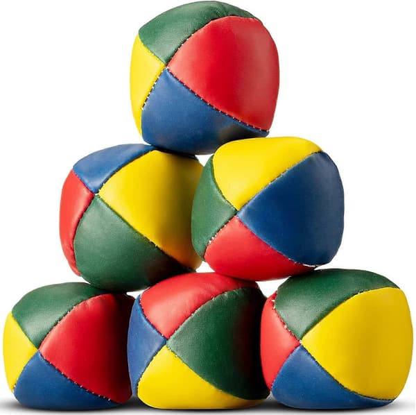 6 x Jongleringsbolde Holdbare Bløde Smidige Til Begyndere Børn 5cm/2in