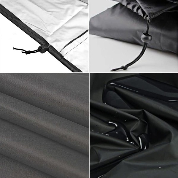 Utomhusmöbelskydd, rektangulärt utebordsskydd vattentätt snödamm vind- och UV-beständigt 210D-213x132x74cm