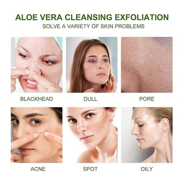 2 stk. Aloe Vera Scrub, skånsom dybderensende eksfoliator til blød, glat hud