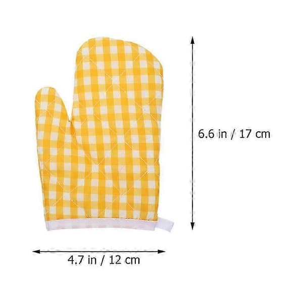 Kjøkkenvotter Varmeisolerte Gule Polyester til Baking 2 stk