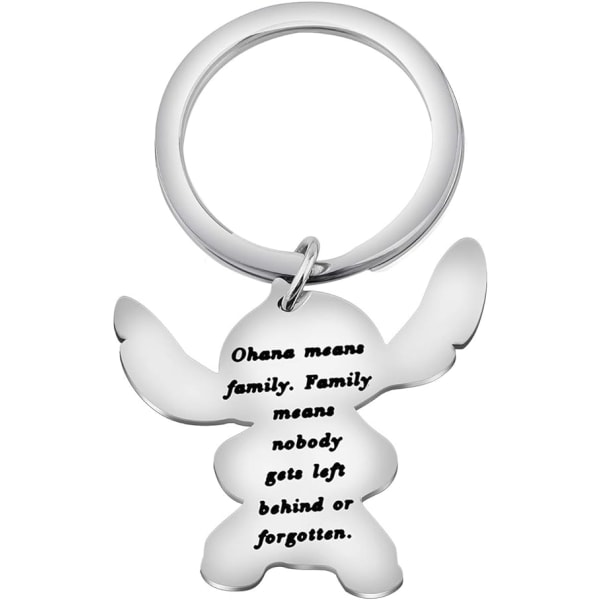Ohana Nyckelring Ohana Means Family Hibiscus Charm Nyckelring Familjepresent Bästa vänpresent