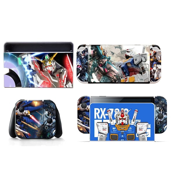 Passer til bryter OLED-klistremerker, Gundam, støvtett, ripebestandig og fargerike klistremerker（01） Style02