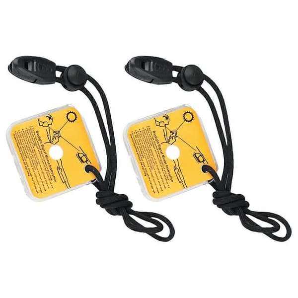 Nödreflekterande signalspegel för överlevnadsräddning, 2-pack