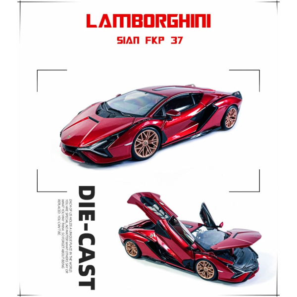 Bburago 1/24 Alloy Die Casting Car för Lamborghini Sian FKP 37 1:24 Static Sports Car Collection Present