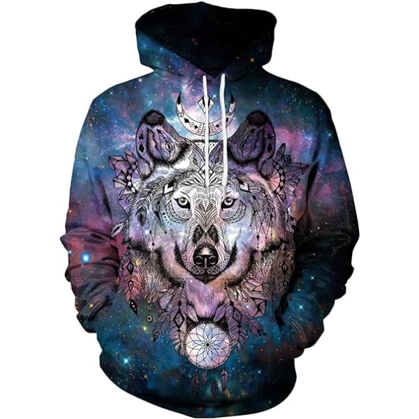 Herre Langærmet Hoodie Halloween Sjov Crew Neck Sweatshirt med Kængurulomme Jul Flerfarvet 3D Print Jumper Sweater（Størrelse：L） Style05 L