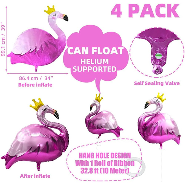 Crown Flamingo Balloner Festartikler