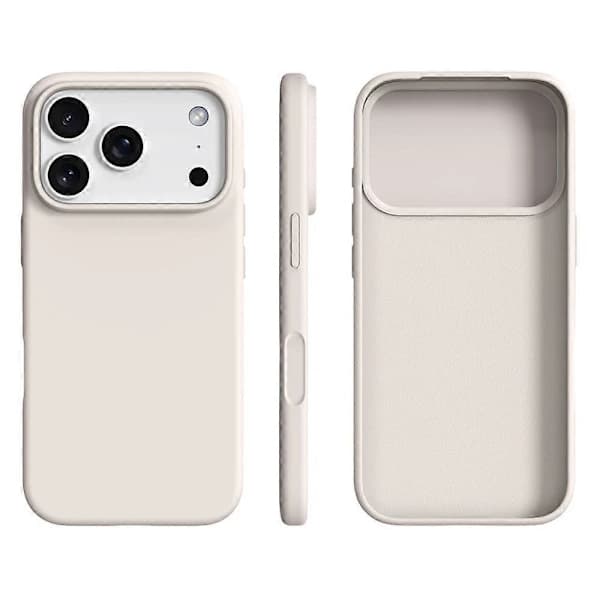 Case for iPhone 17 Pro Max, Ultra-thin Liquid Silicone + PC, Scratch Protection, Phone Case with Camera Protection White Antique White