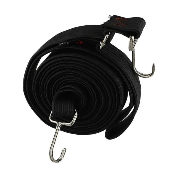 4 meter lång bungee-rep med krokar, kraftig bagagerem, elastisk gummirem, fast bandkrokstillbehör red